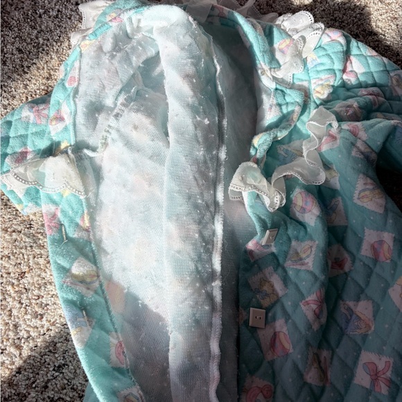 Vintage Girls Robe with Ruffle Collar - Picture 6 of 7